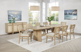 Best Furniture Outlet - Coaster - Kailani 10-piece Wood Dining Set with Sideboard Beige Oak - 109381-S10