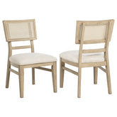 Best Furniture Outlet - Coaster - Kailani Rattan Cane Dining Side Chair Beige Oak (Set of 2) - 109382