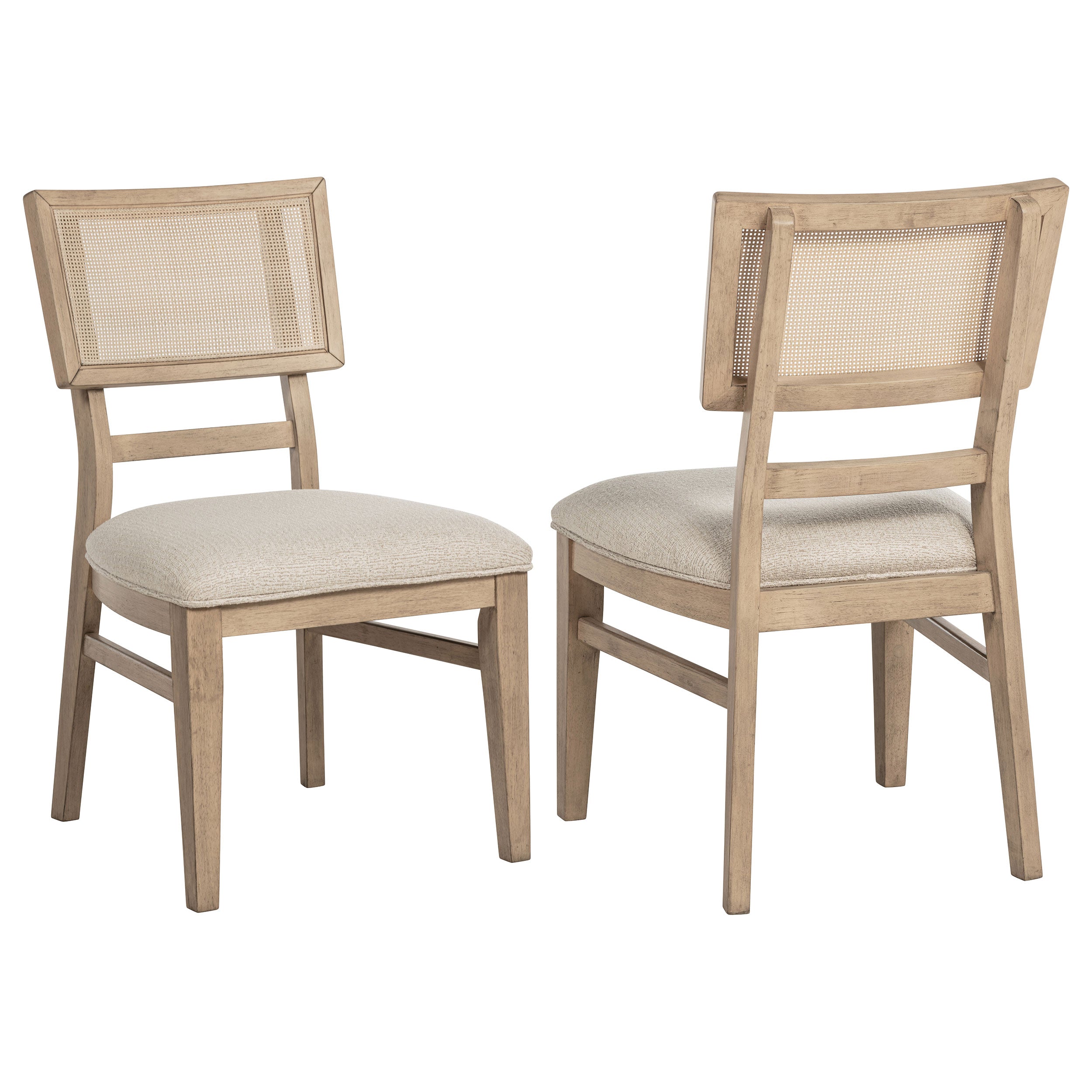 Best Furniture Outlet - Coaster - Kailani Rattan Cane Dining Side Chair Beige Oak (Set of 2) - 109382