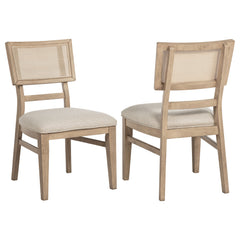 Best Furniture Outlet - Coaster - Kailani Rattan Cane Dining Side Chair Beige Oak (Set of 2) - 109382