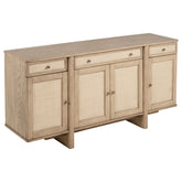 Best Furniture Outlet - Coaster - Kailani 4-door Cane Sideboard Buffet Cabinet Beige Oak - 109385