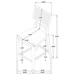 Kailani 7-piece Wood Counter Height Dining Set Beige Oak