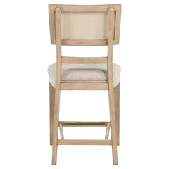 Kailani Rattan Cane Counter Side Chair Beige Oak (Set of 2)