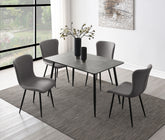 Best Furniture Outlet - Coaster - Horizon 5-piece Dining Set with Extension Table Grey - 109391-S5