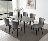 Best Furniture Outlet - Coaster - Horizon 7-piece Dining Set with Extension Table Grey - 109391-S7