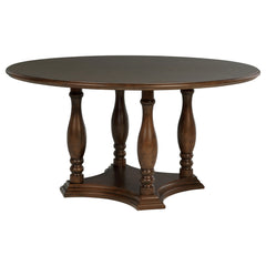 Best Furniture Outlet - Coaster - Landon 60-inch Round Wood Pedestal Dining Table Rich Brown - 109400