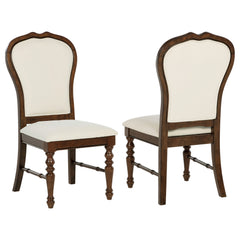 Best Furniture Outlet - Coaster - Landon Upholstered Dining Side Chair Rich Brown (Set of 2) - 109402