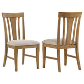 Best Furniture Outlet - Coaster - Hartville Dining Side Chair Natural Light Brown (Set of 2) - 109462