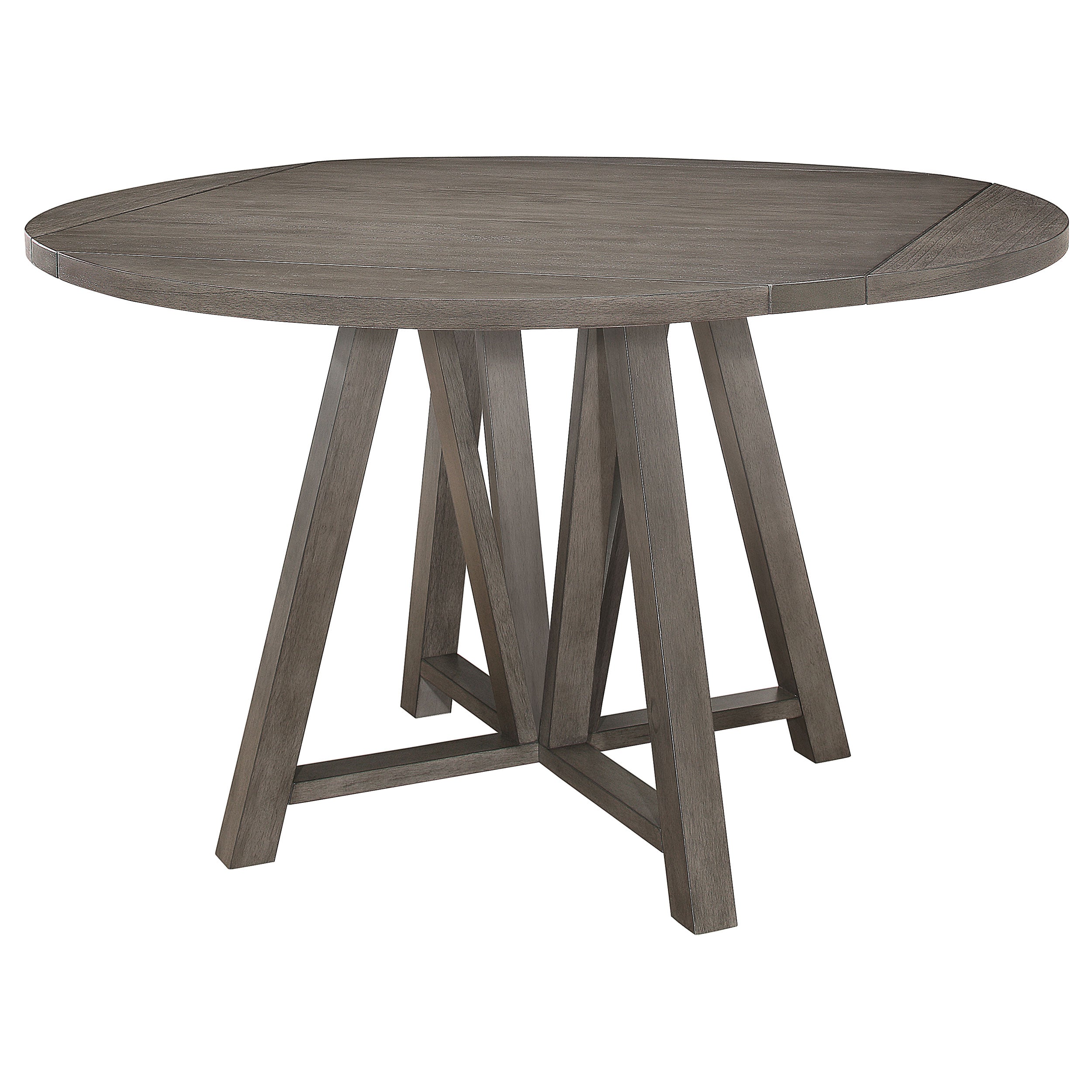 Best Furniture Outlet - Coaster - Athens Round 60-inch Drop Leaf Counter Dining Table Grey - 109858