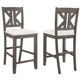 Best Furniture Outlet - Coaster - Athens Wood Counter Chair with Cushion Barn Grey (Set of 2) - 109859