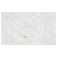 Athena Rectangular 64-inch Faux Marble Dining Table Chrome