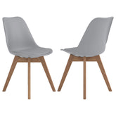Best Furniture Outlet - Coaster - Caballo Polypropylene Dining Side Chair Grey (Set of 2) - 110132
