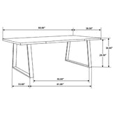 Best Furniture Outlet - Coaster - Ditman 80-inch Live Edge Dining Table Grey Sheesham - 110181