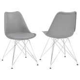 Best Furniture Outlet - Coaster - Juniper Polypropylene Dining Side Chair Grey (Set of 2) - 110262