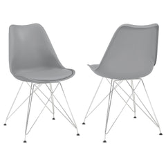 Best Furniture Outlet - Coaster - Juniper Polypropylene Dining Side Chair Grey (Set of 2) - 110262