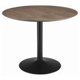 Best Furniture Outlet - Coaster - Cora Round 40-inch Wood Top Dining Table Brown Walnut - 110280