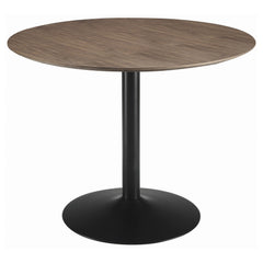 Best Furniture Outlet - Coaster - Cora Round 40-inch Wood Top Dining Table Brown Walnut - 110280
