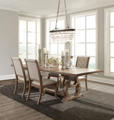 Best Furniture Outlet - Coaster - Brockway 5-piece Extension Leaf Dining Set Barley Brown - 110291-S5