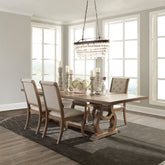 Best Furniture Outlet - Coaster - Brockway 5-piece Extension Leaf Dining Set Barley Brown - 110291-S5