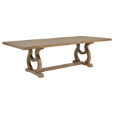 Best Furniture Outlet - Coaster - Brockway 104-inch Extension Leaf Dining Table Barley Brown - 110291