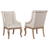 Best Furniture Outlet - Coaster - Brockway Upholstered Arm Chair Barley Brown (Set of 2) - 110293