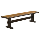 Best Furniture Outlet - Coaster - Bexley Wood Dining Bench Natural Honey and Smokey Black - 110333