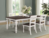 Best Furniture Outlet - Coaster - Madelyn 5-piece Rectangular Dining Table Set Coastal White - 110381-S5