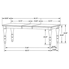 Madelyn 7-piece Rectangular Dining Table Set Coastal White