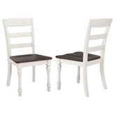 Best Furniture Outlet - Coaster - Madelyn Wood Dining Side Chair Coastal White (Set of 2) - 110382