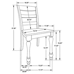 Madelyn Wood Dining Side Chair Coastal White (Set of 2)
