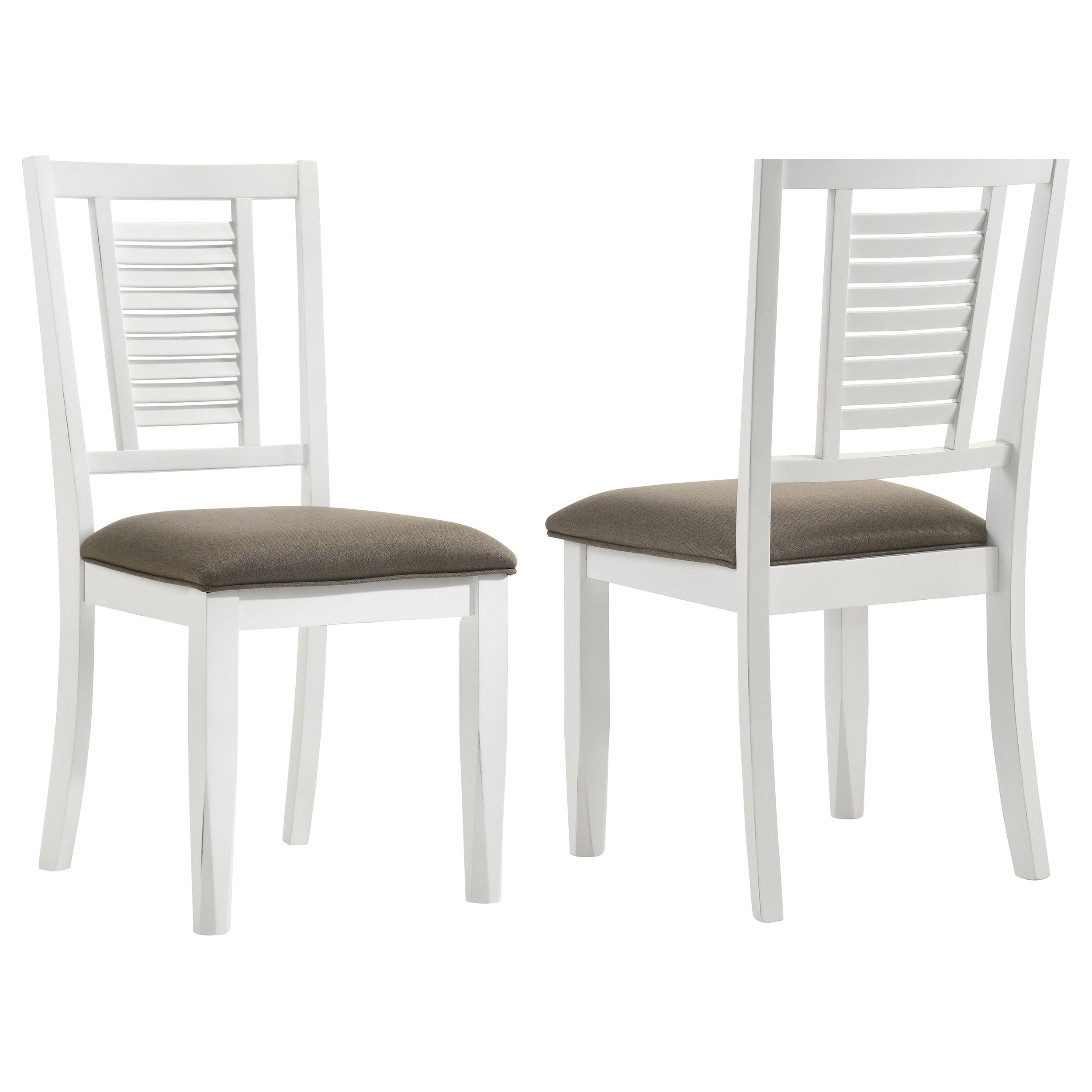Best Furniture Outlet - Coaster - Appleton Wood Dining Side Chair Distressed White (Set of 2) - 110412