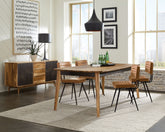 Best Furniture Outlet - Coaster - Partridge 5-piece Dining Set Natural Sheesham and Camel - 110571-S5C