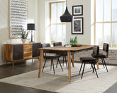 Best Furniture Outlet - Coaster - Partridge 5-piece Dining Set Natural Sheesham and Espresso - 110571-S5E