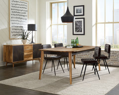 Best Furniture Outlet - Coaster - Partridge 5-piece Dining Set Natural Sheesham and Espresso - 110571-S5E