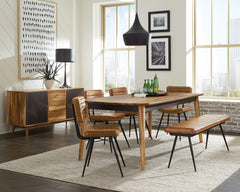 Best Furniture Outlet - Coaster - Partridge 6-piece Dining Set Natural Sheesham and Camel - 110571-S6C