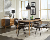 Best Furniture Outlet - Coaster - Partridge 6-piece Dining Set Natural Sheesham and Espresso - 110571-S6E
