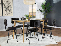 Best Furniture Outlet - Coaster - Partridge 7-piece Counter Dining Set Sheesham and Espresso - 110578-S7E