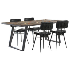 Misty 5-piece Rectangular Dining Set Sheesham and Espresso