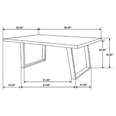 Misty 5-piece Rectangular Dining Set Sheesham and Espresso