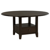 Best Furniture Outlet - Coaster - Twyla 60-inch Round Dining Table with Drawer Dark Cocoa - 115100