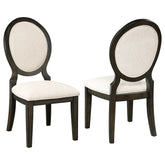 Best Furniture Outlet - Coaster - Twyla Oval Back Dining Side Chair Dark Cocoa (Set of 2) - 115102
