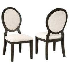 Best Furniture Outlet - Coaster - Twyla Oval Back Dining Side Chair Dark Cocoa (Set of 2) - 115102