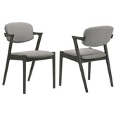 Best Furniture Outlet - Coaster - Stevie Padded Wood Dining Arm Chair Black (Set of 2) - 115112