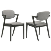 Best Furniture Outlet - Coaster - Stevie Padded Wood Dining Arm Chair Black (Set of 2) - 115112