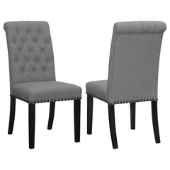 Best Furniture Outlet - Coaster - Alana Fabric Upholstered Dining Side Chair Grey (Set of 2) - 115162