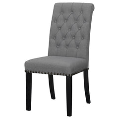 Alana Fabric Upholstered Dining Side Chair Grey (Set of 2)