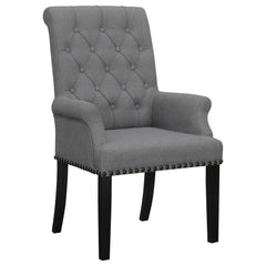 Best Furniture Outlet - Coaster - Alana Fabric Upholstered Dining Arm Chair Grey - 115163