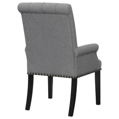Alana Fabric Upholstered Dining Arm Chair Grey