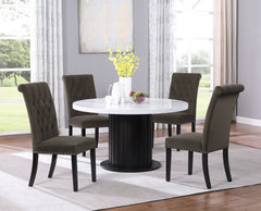 Alana Velvet Upholstered Dining Side Chair Brown (Set of 2)