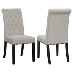 Best Furniture Outlet - Coaster - Alana Velvet Upholstered Dining Side Chair Sand (Set of 2) - 115182